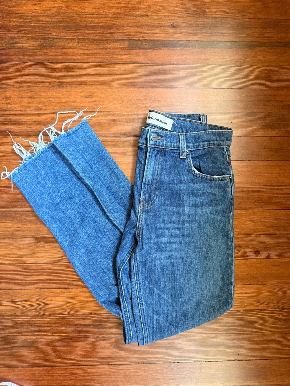 Reformation Slim Cut Mid Rise Jean